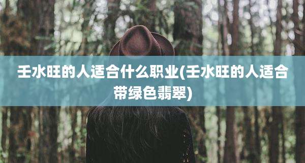 壬水旺的人适合什么职业(壬水旺的人适合带绿色翡翠)