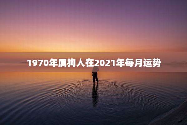 1970年属狗人在2021年每月运势