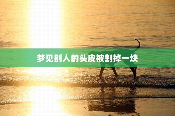 梦见别人的头皮被割掉一块