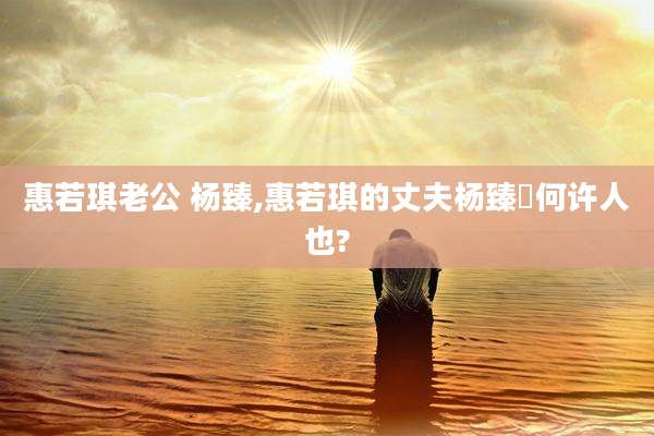 惠若琪老公 杨臻,惠若琪的丈夫杨臻愽何许人也?