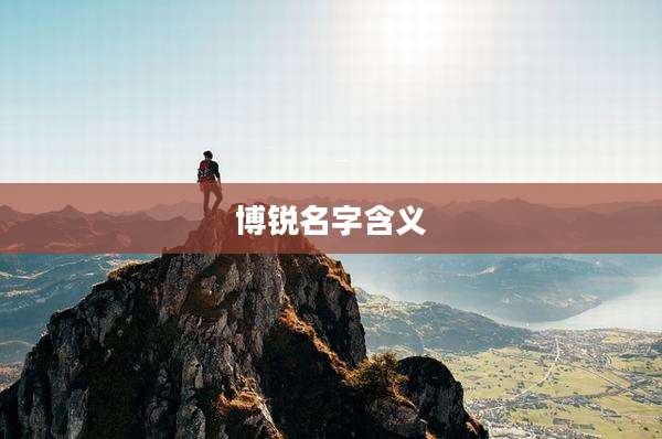 博锐名字含义