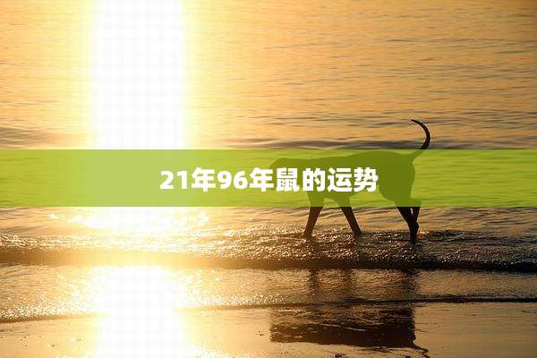 21年96年鼠的运势