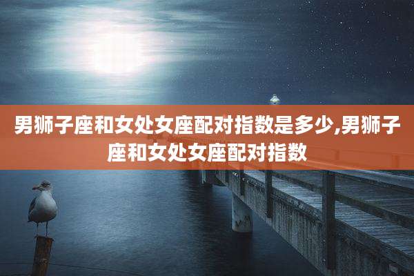 男狮子座和女处女座配对指数是多少,男狮子座和女处女座配对指数