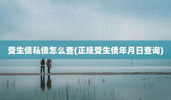 受生债私债怎么查(正规受生债年月日查询)