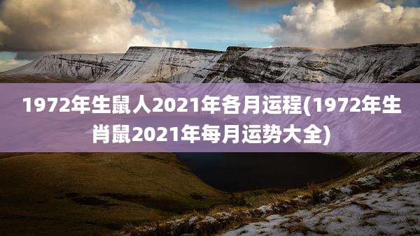 1972年生鼠人2021年各月运程(1972年生肖鼠2021年每月运势大全)