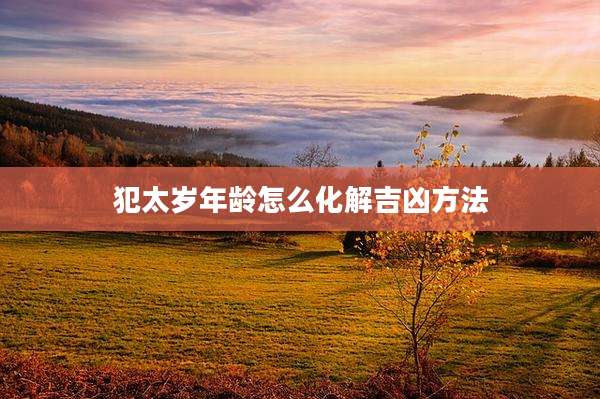 犯太岁年龄怎么化解吉凶方法