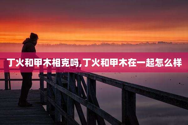 丁火和甲木相克吗,丁火和甲木在一起怎么样