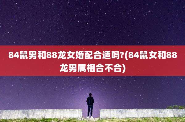 84鼠男和88龙女婚配合适吗?(84鼠女和88龙男属相合不合)