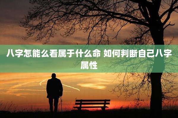 八字怎能么看属于什么命 如何判断自己八字属性