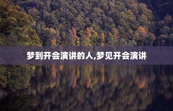 梦到开会演讲的人,梦见开会演讲