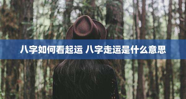 八字如何看起运 八字走运是什么意思