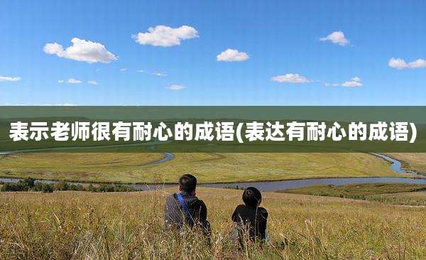 表示老师很有耐心的成语(表达有耐心的成语)