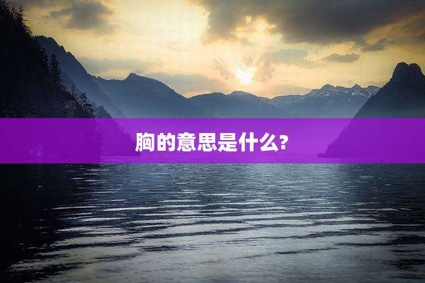 胸的意思是什么?