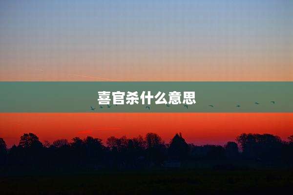 喜官杀什么意思