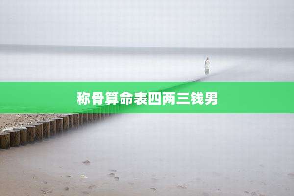 称骨算命表四两三钱男