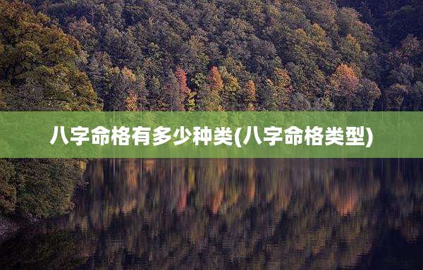 八字命格有多少种类(八字命格类型)
