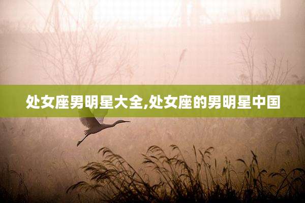 处女座男明星大全,处女座的男明星中国