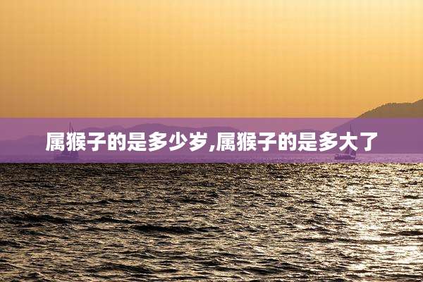 属猴子的是多少岁,属猴子的是多大了