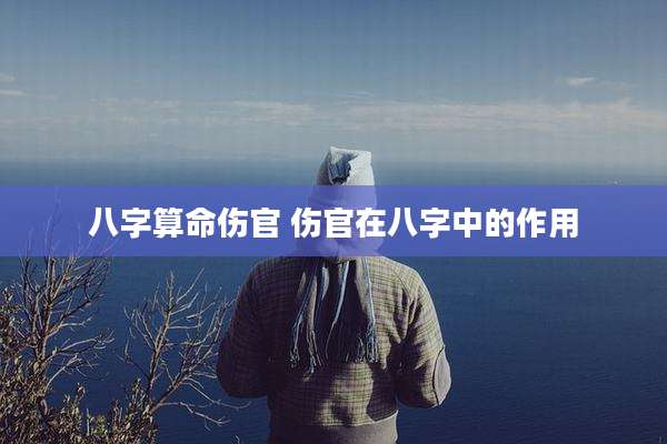 八字算命伤官 伤官在八字中的作用