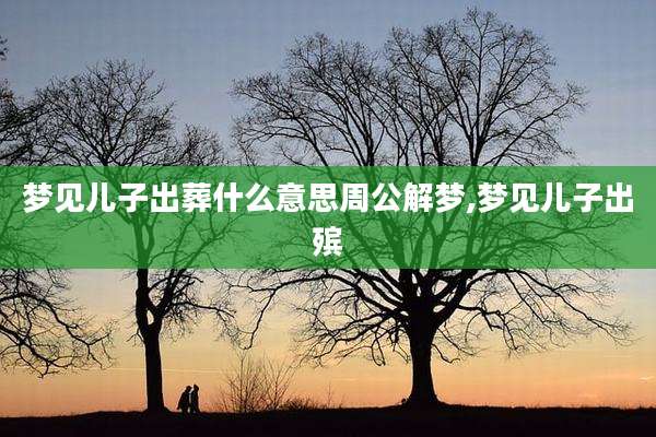 梦见儿子出葬什么意思周公解梦,梦见儿子出殡