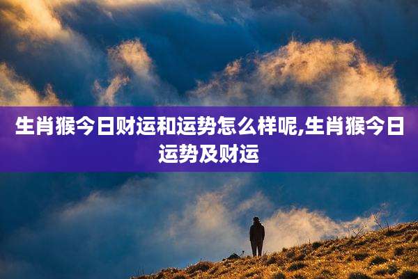 生肖猴今日财运和运势怎么样呢,生肖猴今日运势及财运