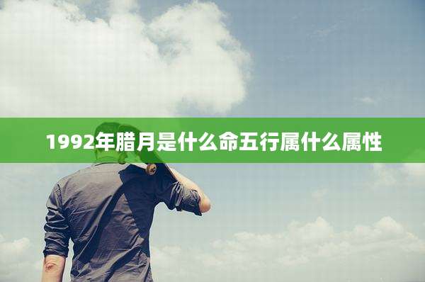 1992年腊月是什么命五行属什么属性