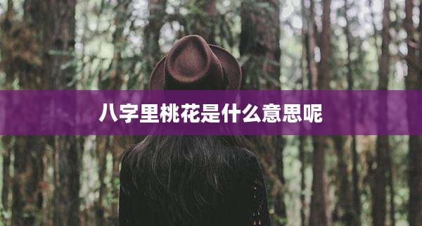 八字里桃花是什么意思呢