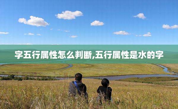字五行属性怎么判断,五行属性是水的字