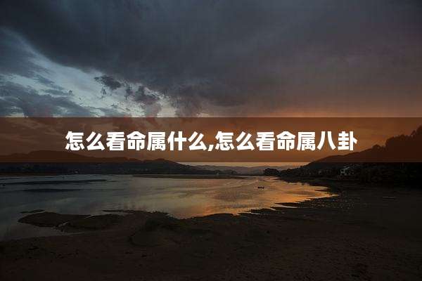 怎么看命属什么,怎么看命属八卦