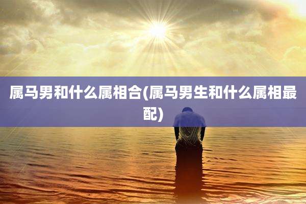 属马男和什么属相合(属马男生和什么属相最配)