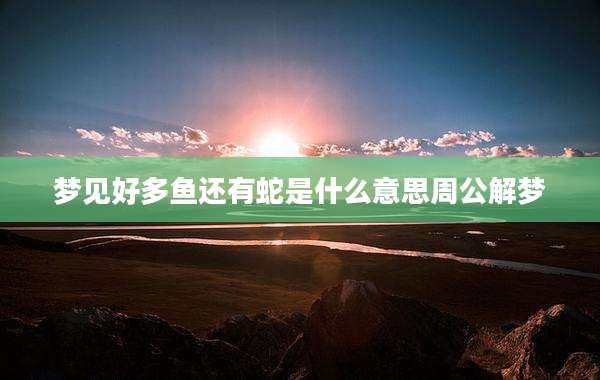 梦见好多鱼还有蛇是什么意思周公解梦