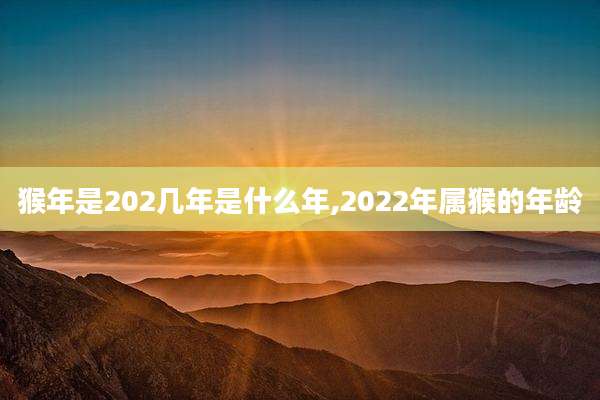 猴年是202几年是什么年,2022年属猴的年龄