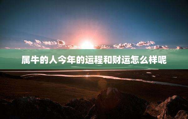 属牛的人今年的运程和财运怎么样呢