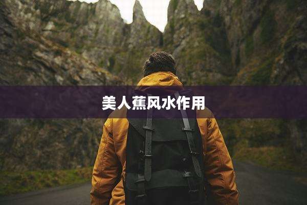 美人蕉风水作用