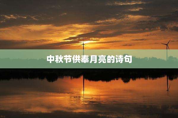 中秋节供奉月亮的诗句