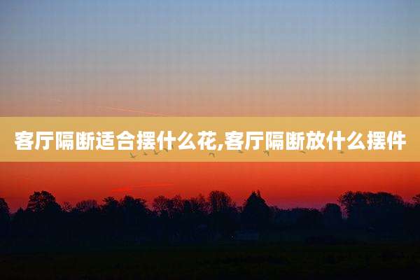 客厅隔断适合摆什么花,客厅隔断放什么摆件