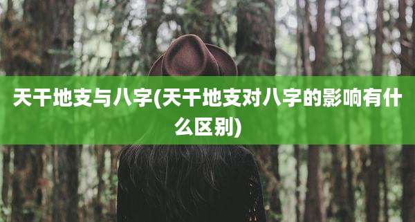 天干地支与八字(天干地支对八字的影响有什么区别)