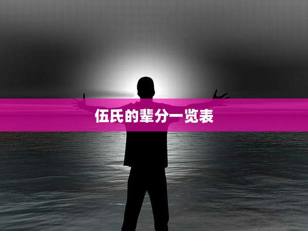 伍氏的辈分一览表