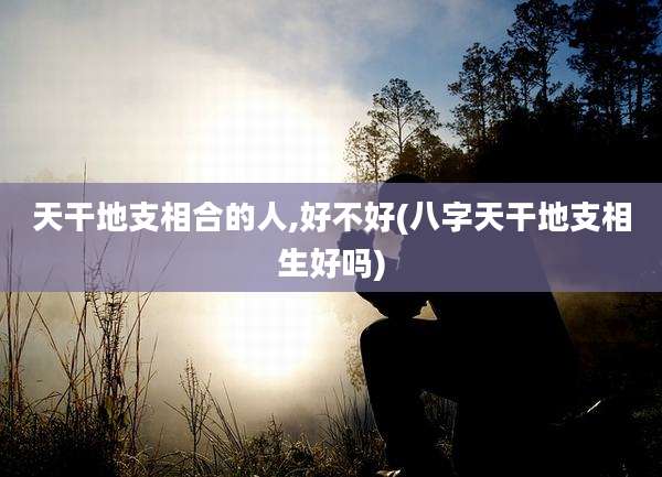 天干地支相合的人,好不好(八字天干地支相生好吗)
