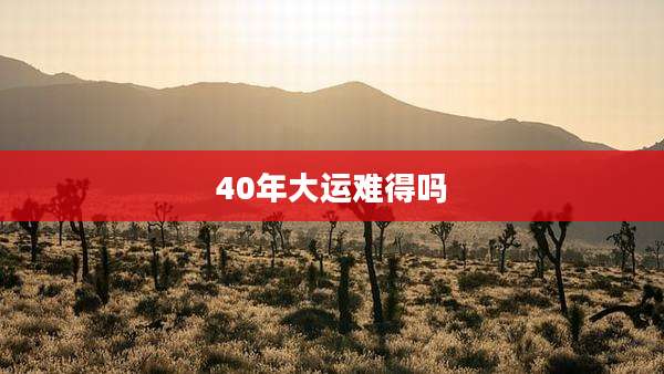 40年大运难得吗