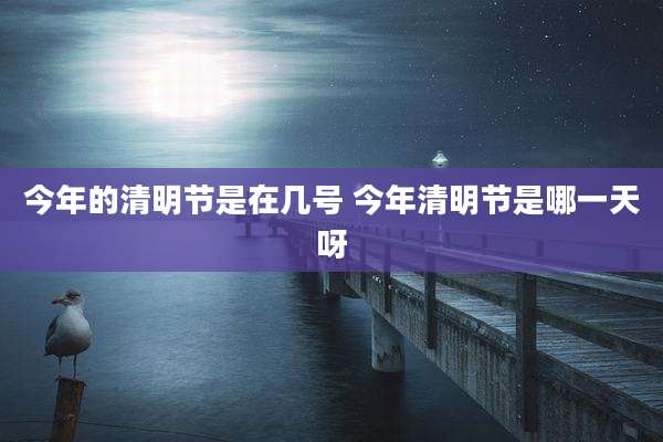 今年的清明节是在几号 今年清明节是哪一天呀
