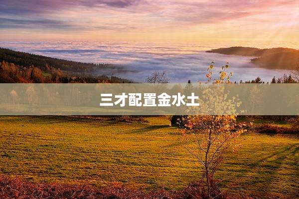 三才配置金水土