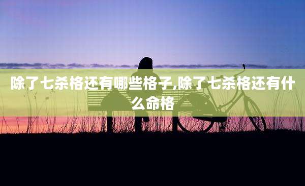 除了七杀格还有哪些格子,除了七杀格还有什么命格