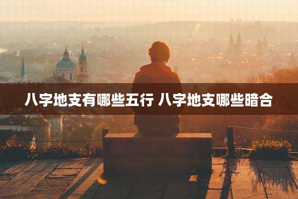八字地支有哪些五行 八字地支哪些暗合