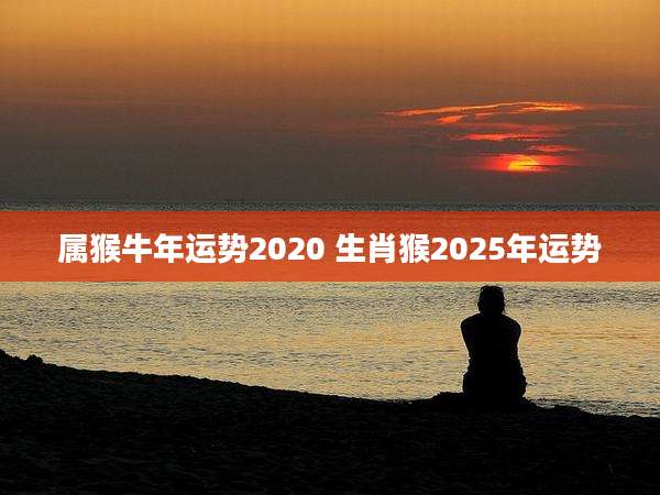 属猴牛年运势2020 生肖猴2025年运势