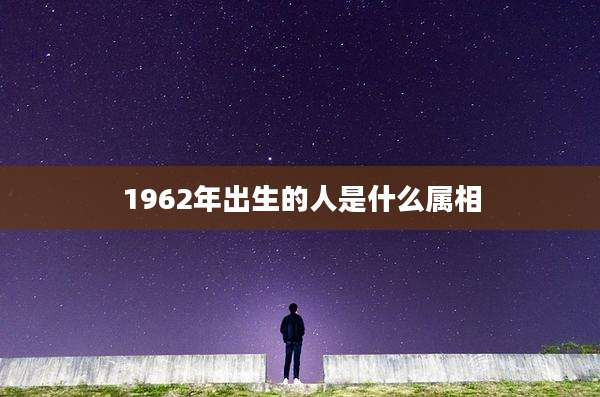 1962年出生的人是什么属相