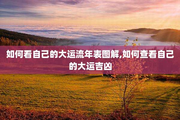如何看自己的大运流年表图解,如何查看自己的大运吉凶