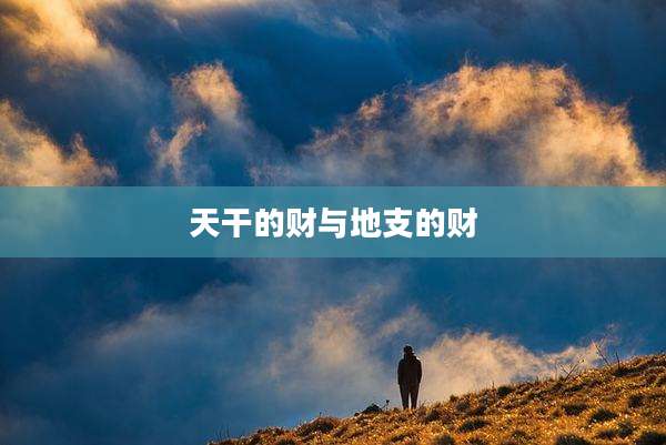 天干的财与地支的财