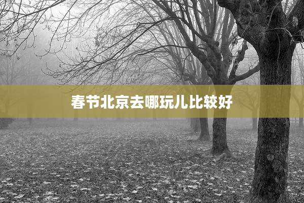 春节北京去哪玩儿比较好