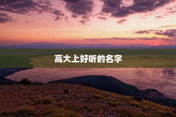 高大上好听的名字
